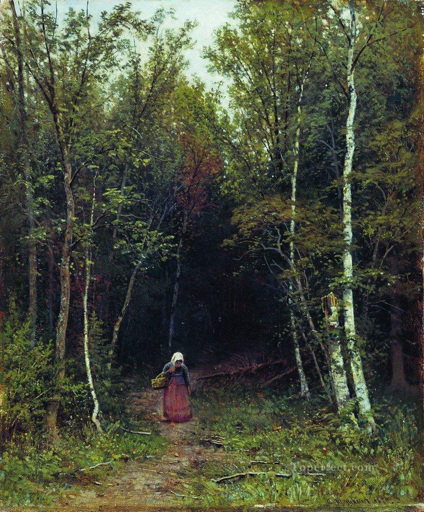 landscape with a woman 1872 Ivan Ivanovich Oil Paintings